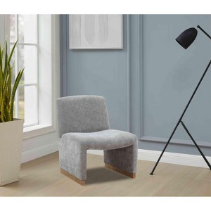 CAVINAS Chenille Accent Chair with Mid-Height Backrest,Modern Upholstered Living Room Chairs,Reading Chairs for Living Room - 1 of 4
