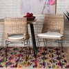 2pc Nafaro Rattan Metal Dining Chair with Cushion Set Black/White - bali & pari - image 2 of 4