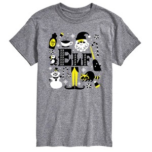 Men's - Elf - Logo And Santa Short Sleeve Graphic T-Shirt - 1 of 4