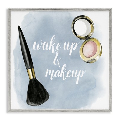 Stupell Industries Watercolor Wake Up & Make Up, 12" x 12"