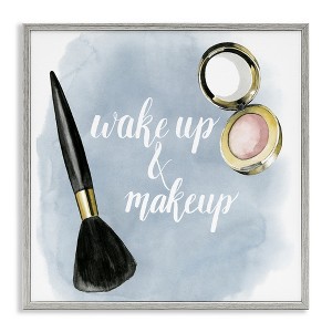 Stupell Industries Watercolor Wake Up & Make Up, 12" x 12" - 1 of 4
