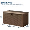 Outdoor Storage Box, Waterproof Lockable Resin Deck Box, Patio Storage Chest, Wood Grain - 2 of 4
