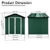 6x4 Ft Outdoor Storage Shed, Outdoor Storage Cabinet, Tool Shed with Lockable Door, Garbage Can, Metal Shed for Backyard - 2 of 4