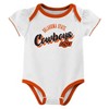 NCAA Oklahoma State Cowboys Infant Girls' 3pk Bodysuit - 2 of 4