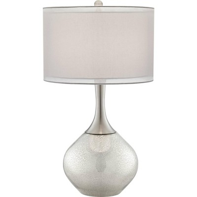 Possini Euro Design Swift Modern Table Lamp Tall Mercury Glass