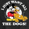 Girls' - Disney - Mickey Pluto Just Want All Dogs Fitted Short Sleeve Graphic T-Shirt - 2 of 4