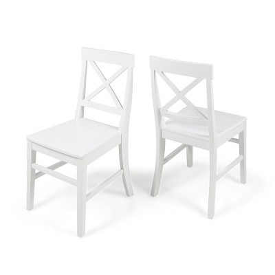 NicBex Dining Chairs Set of 2,Farmhouse Kitchen Chairs with X-Shaped Backrest for Living Meeting Room,Bedroom