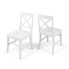 Modern Dining Chairs Set of 2, Farmhouse Acacia Wooden Dining Chairs, Armless Kitchen Chair-Christopher Knight Home - 2 of 4