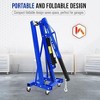 2 Ton Folding Hydraulic Engine Hoist, 4400 LBS Cherry Picker Shop Crane with Telescopic Boom & 6 Casters,  for Garage Workshop Warehouse - 4 of 4
