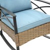 Sapphtopaz Outdoor Patio Furniture Set Rattan Chairs Leisure Patio Chairs with Cushions and Coffee Table for Backyard, Camping, Terrace - 2 of 4