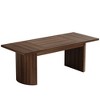 Resenkos Dining Table, Kitchen Table,78.7" Dining Table, Farmhouse Kitchen Table With Dual Base,Brown - 3 of 3