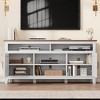 Modern 65 Inch Farmhouse Wood TV Stand,Entertainment Center Console Table, Open Double Door Cabinet & 8 Storage Shelves - 4 of 4