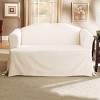 Duck T Cushion Sofa Slipcover Natural - Sure Fit: 100% Cotton, Machine Washable, Indoor Stretch Fit - 2 of 4