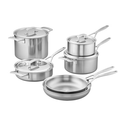 Kitchenaid 5-ply Clad Stainless Steel 10pc Cookware Set : Target