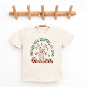 The Juniper Shop Follow The Bunny He Has Chocolate Toddler Short Sleeve Tee - 1 of 2