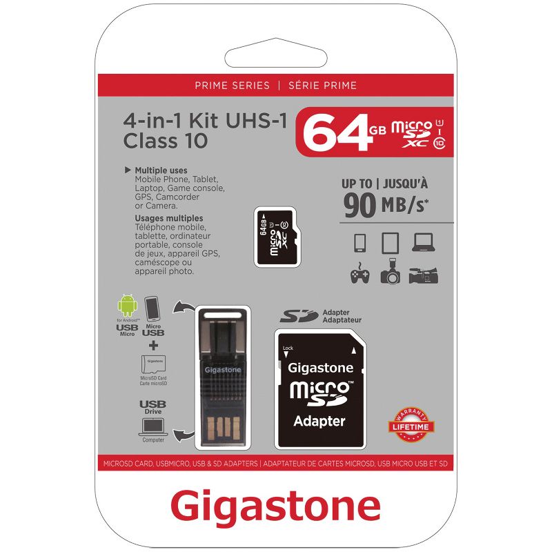 Gigastone® Prime Series microSD™ Card 4-in-1 Kit, 2 of 5