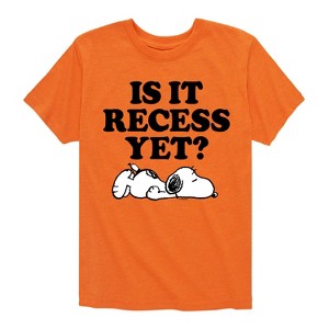 Boys' - Peanuts - Is It Recess Yet Short Sleeve Graphic T-Shirt - 1 of 4
