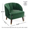Christopher Knight Home Vieiras Contemporary Barrel Club Chair with Wooden Legs, 28" x 28" - 3 of 4