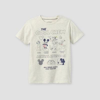 Boys' Mickey Mouse & Friends Cool Crew Short Sleeve Graphic T-Shirt - Beige