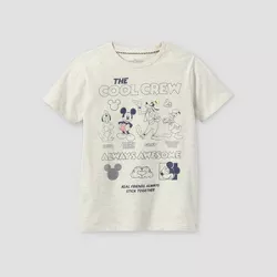 Boys' Mickey Mouse & Friends Cool Crew Short Sleeve Graphic T-Shirt - Beige