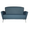 Loveseat with Chrome Legs Dillon Bonded Leather - OSP Home Furnishings - image 2 of 4