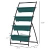 Vince 4-Tier Plastic Raised Garden Bed with Metal Frame, Planter Boxes with Stand for Vegetable, Flowers and Herbs, Outdoor Furniture - The Pop Home - 3 of 4