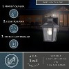 VAXCEL Hanover Park 10.5 in. H 1-Light Textured Black Motion Sensor Dusk to Dawn Outdoor Wall Sconce, Durable Steel, Clear Glass Shade - 2 of 4