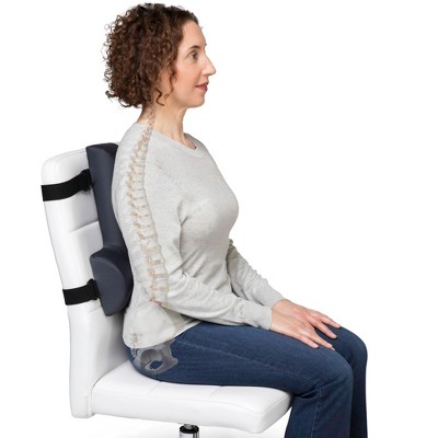 Adjustable Gray Foam Full Back Support Cushion