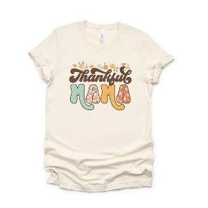 Simply Sage Market Women's Thankful Mama Floral Short Sleeve Graphic Tee - 1 of 4