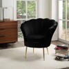 NicBex Velvet Accent Chair,Upholstered Living Room Chairs with Scalloped Backrest and Metal Legs,Modern Armchair,Accent Chairs for Living Room - 2 of 4