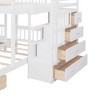 NicBex Full over Twin Bunk Bed Pine Frame Triple Bed Frame with 6 Drawers, Stairs and Full Length Guardrail, No Box Spring Required - 4 of 4
