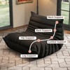 SYFERLORY Soft Beanbag Chair - Memory Foam Floor Sofa for Living Room, Bedroom or Office - Single Seat Lounger with Removable Cover - 4 of 4