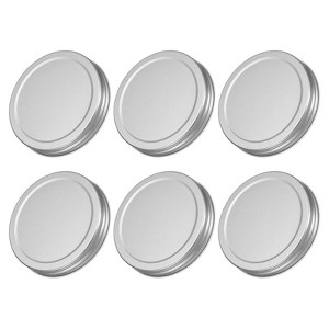 Unique Bargains Leak Proof Regular Mouth Tin Plate Mason Jar Lids 6 Pcs - 1 of 4