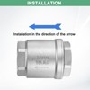 Unique Bargains Stainless Steel One Way Non-Return Vertical Check Valve - 4 of 4