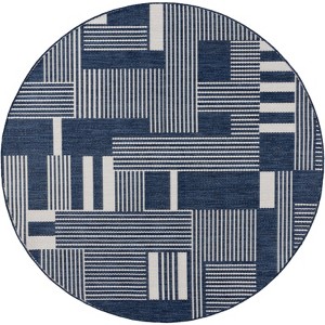 Beach House BHS402 UV & Stain Resistant Non-Shedding Power Loomed Indoor/Outdoor Rugs - Safavieh - 1 of 4