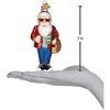 Old World Christmas Blown Glass Ornament for Christmas Tree, Hipster Santa - 3 of 3