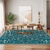 Fulvari Area Rugs,Washable Floral Area Rugs, Non-Slip and Stain Resistant Soft Throw Indoor Carpet for Dining Room Kitchen Home Decor - 2 of 4