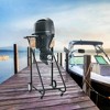 Costway Outboard Boat Motor Stand Heavy Duty Engine Carrier Cart Dolly with 4 Smooth Wheels - 2 of 4