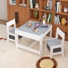 KTMBDW Kids Table and Chair Set,3 in 1 Wooden Activity Table with Storage Drawer for Toddlers Drawing, Reading, Crafts,Table Set for Nursery, Playroom - 4 of 4