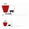 VisioGear 2-Pack Planter Pot for Indoor and Outdoor, Red - Round Cone Planter Pot with Support Base, Red, 10.2"*10.2"*9.4" - 3 of 4