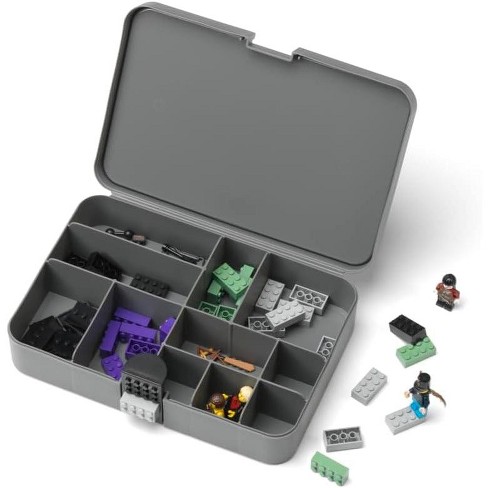 Room Copenhagen, Lego Sorting Box to-Go - Travel Case with Organizing  Dividers - Blue