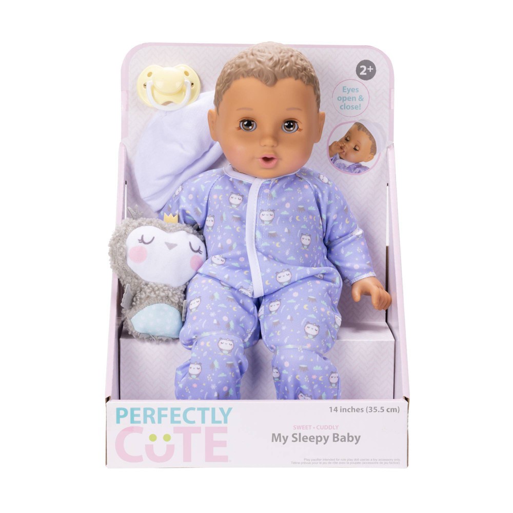 Perfectly Cute 14" Sleepy Time Baby Doll - Brown Hair/Brown Eyes