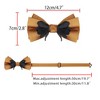 INSPIRE CHIC Men's Solid Color Pre-tied Adjustable Strap Bow Tie - 3 of 4