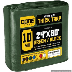 Core Tarps Heavy Duty 10 Mil Tarp Cover, UV Resistant, Rip Proof for Roof, Camping, Patio, Pool, Boat - 1 of 4