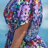 Women's Vibrant Floral Maxi Beach Dress with Deep V-Neckline - Cupshe - 2 of 4