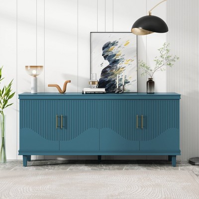 VYNXARIA 70.07inch Large Size 4-Door Cabinet, Same as Living Room, Kitchen, Bedroom, Hallway ,Olive Green,Navy Blue,Peacock Blue