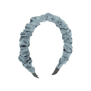 Unique Bargains Women's Pleats Satin Headband 1 Pc - 1 of 4