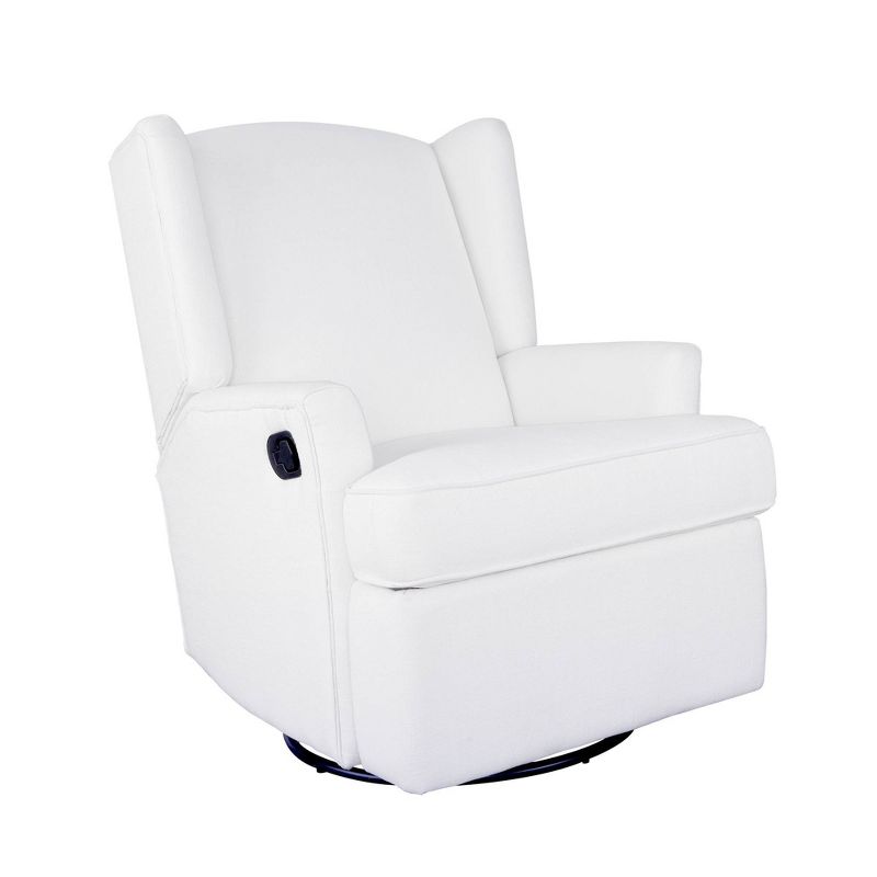 SECOND STORY HOME Hemingway Swivel Recliner Chair - White, 1 of 11