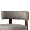 Royal Hampton Swivel Barstool with Curved Open Low Back, Set of 2, Gray and Brown - 3 of 4