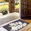 Jellybean Daisies On Pewter Garden Indoor/Outdoor Machine Washable 20" x 30" Doormat - 2 of 3